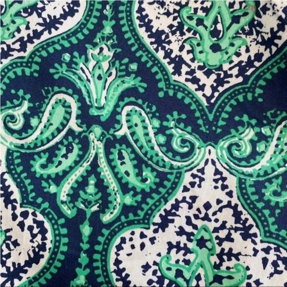 J Crew The Pencil Skirt Women’s Size 2 & 4 Greens Blue White Paisley Pattern - Picture 3 of 7